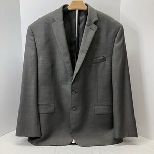 Calvin Klein‎ Mens Charcoal Gray 100% Wool Suit Jacket Blazer Size 44S
